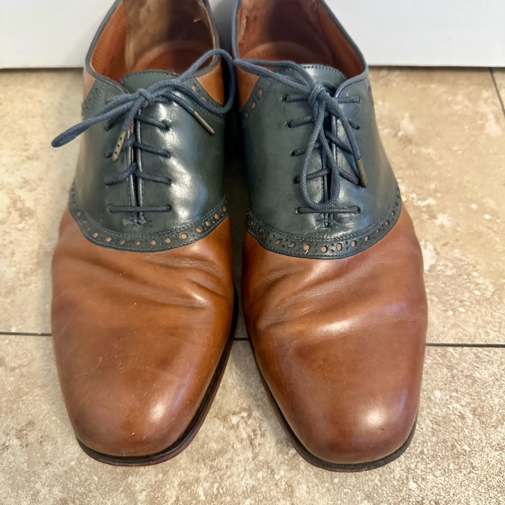 Florsheim Brown and Dark blue Leather Oxfords